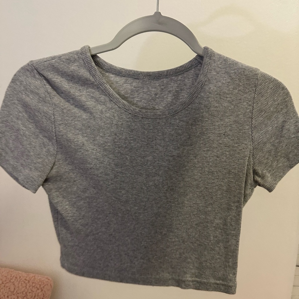 Cotton On Heather Gray Women's Crop Top